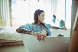 red dress studio sesja kobieca buduarowa żory katowice wodzisław rybnik jastrzębie śląsk fotograf